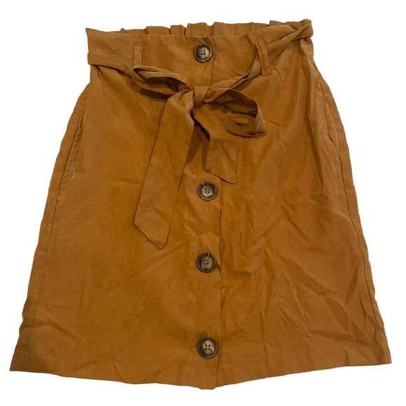Mi Ami Khaki Brown Skirt (S) - Picture 1 of 4